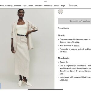 Reformation Linen Skirt